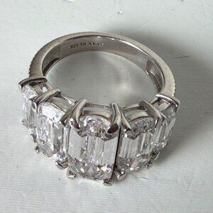 NIB WOW Radiance by Absolute 12.07ctw 5-Stone Elongated Cushion Cut Ring